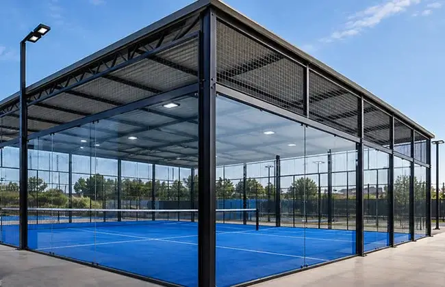 Techado y estructuras para canchas de pádel
